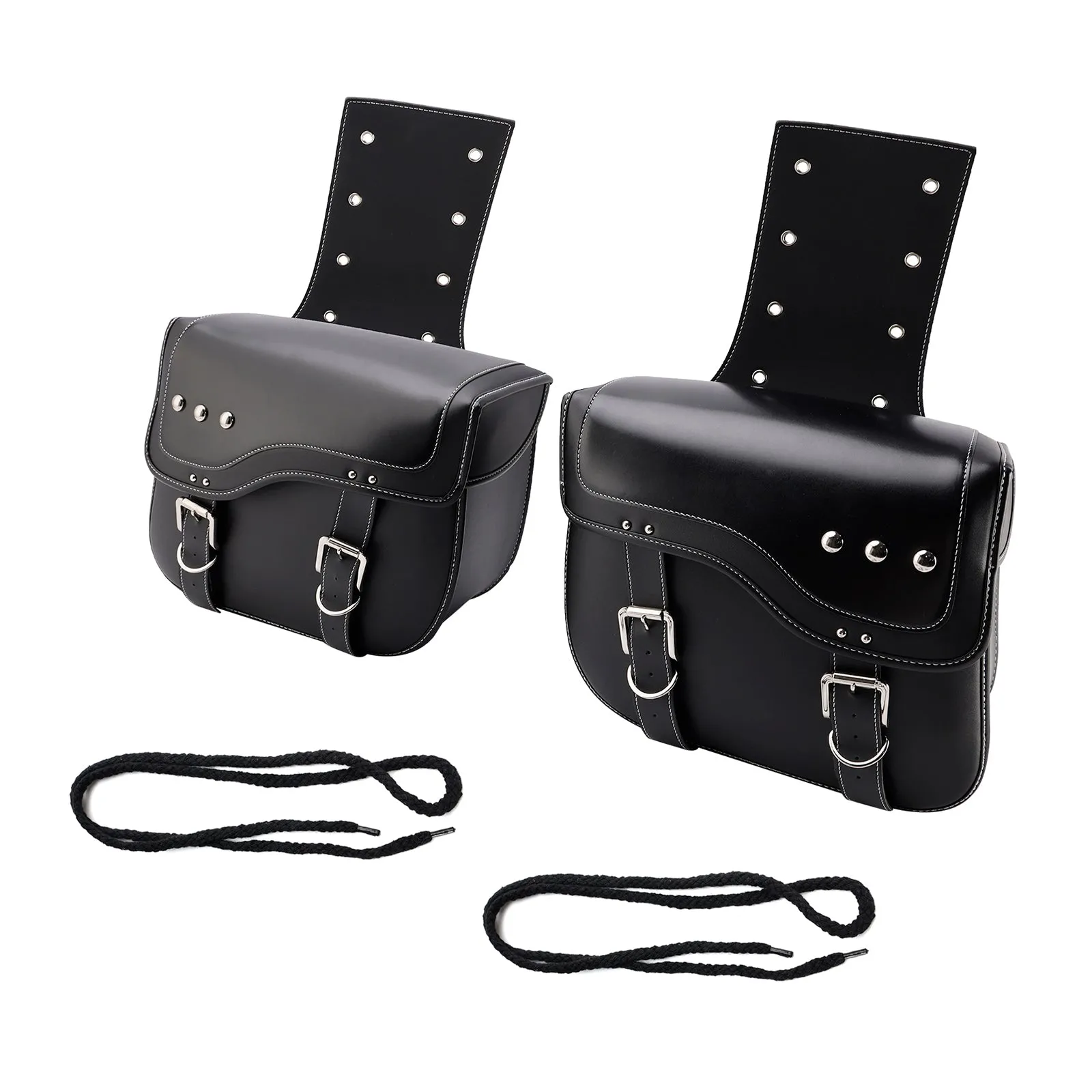 Sacoche latérale universelle en PU noir 28 L pour moto