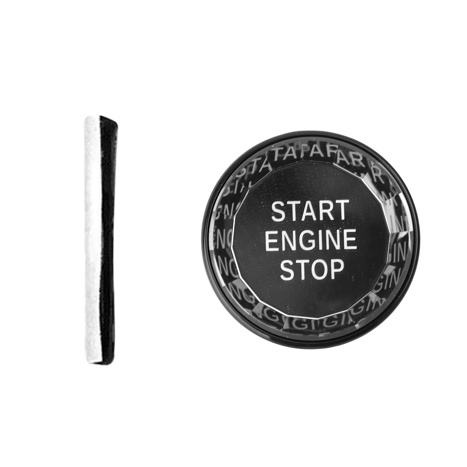 Bouton de démarrage et d'arrêt du moteur en cristal noir pour châssis BMW E E90 E92 E93 E64 E46