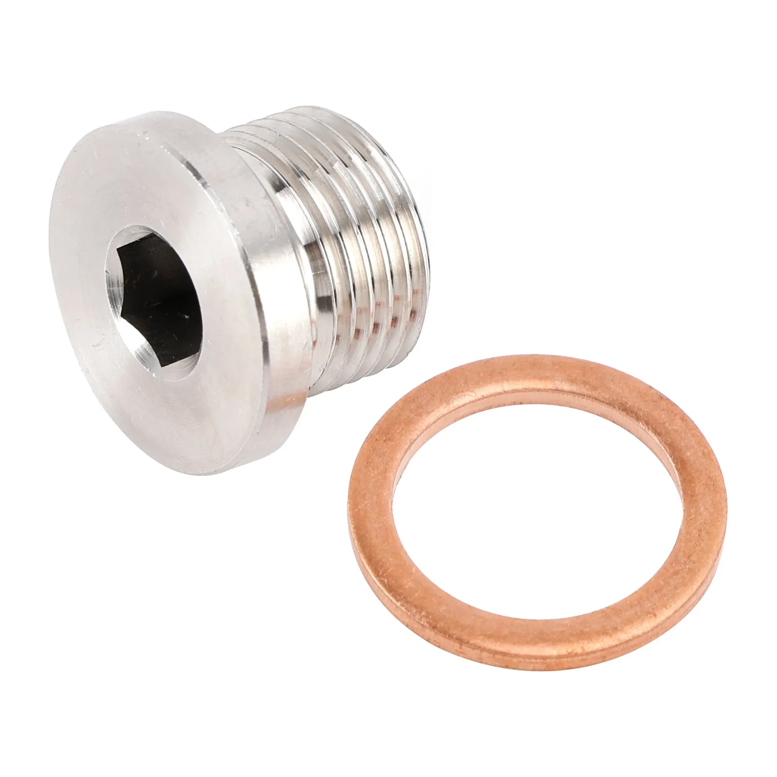 Bouchon de vidange de capteur à tête hexagonale intérieure M18 x 1,5 mm, en acier inoxydable 304