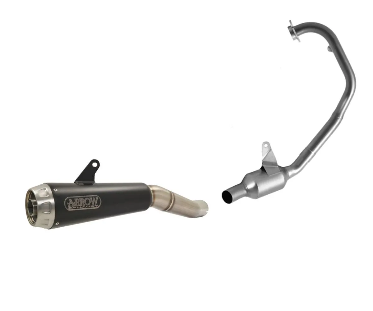 Terminale Di Scarico+collettore 71936prn+71764mi Per Ktm Duke125 Nichrom Dark 2021 > 2023-71936PRN--71764MI-282407