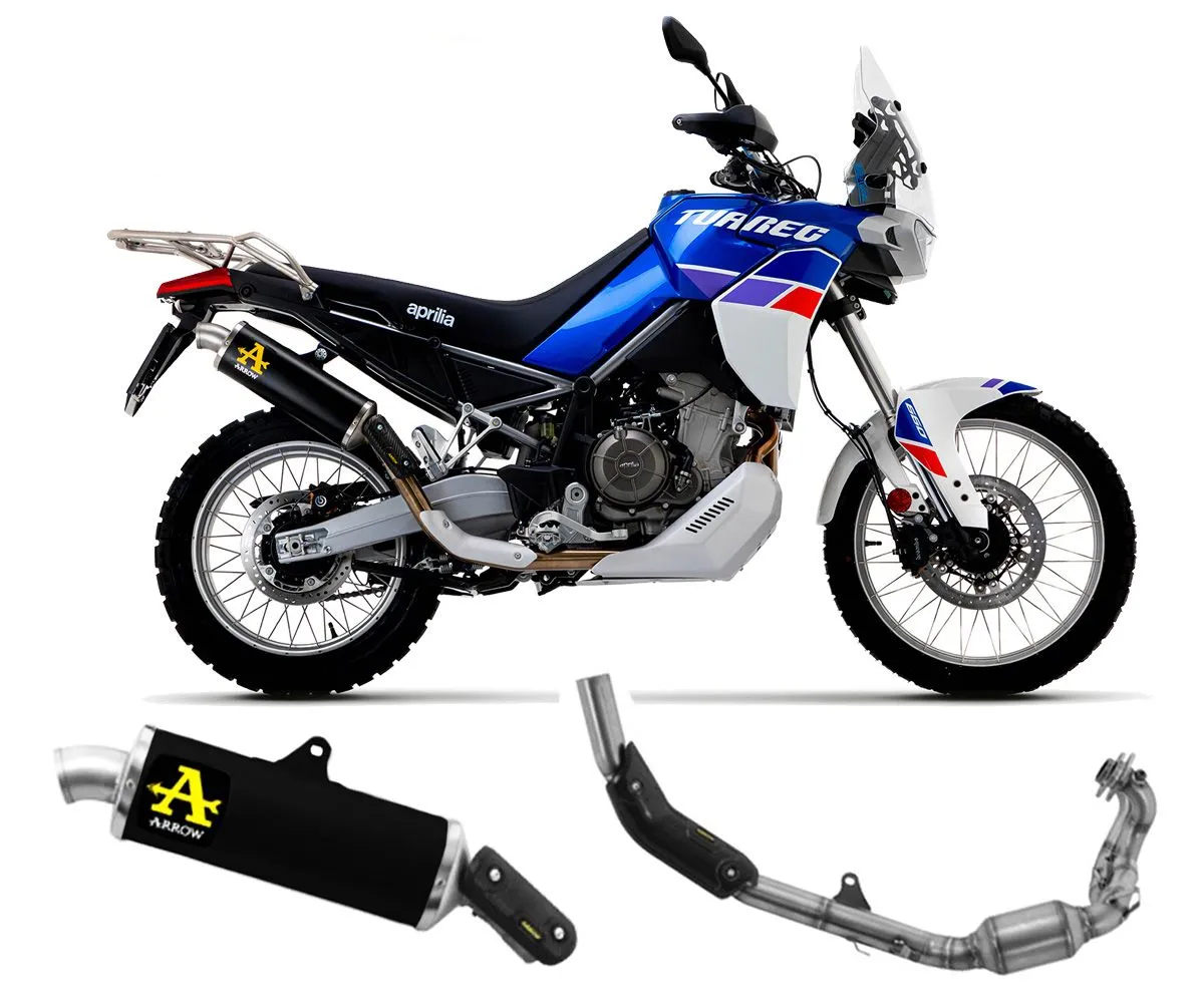 Scarico Completo Arrow Racing Indy Race In Titanio Dark Fondello Acciaio Per Aprilia Tuareg 660 2022 > 2024-72637PON--72186PD-282603