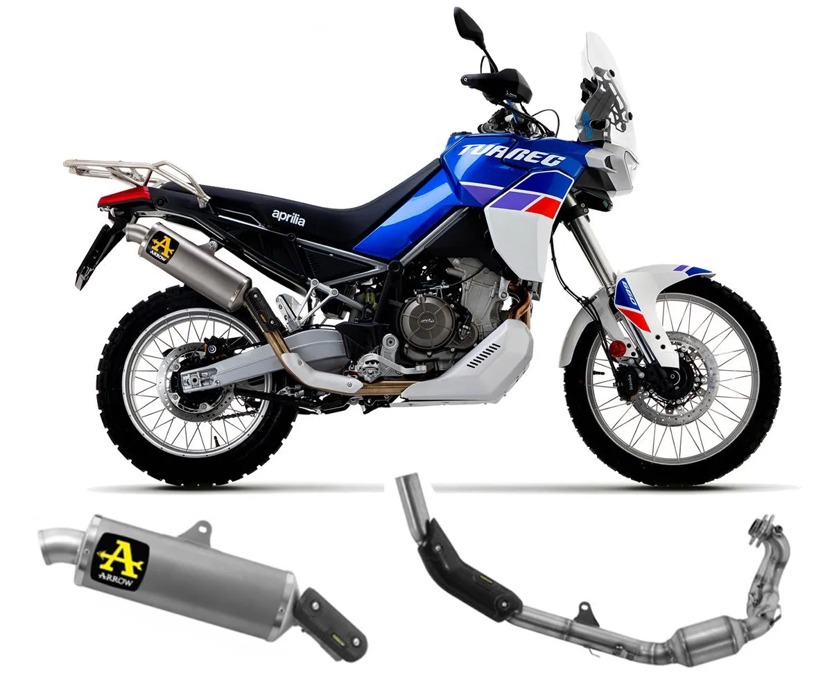 Scarico Completo Arrow Racing Indy Race In Titanio Fondello Acciaio Per Aprilia Tuareg 660 2022 > 2024-72637PO--72186PD-282602