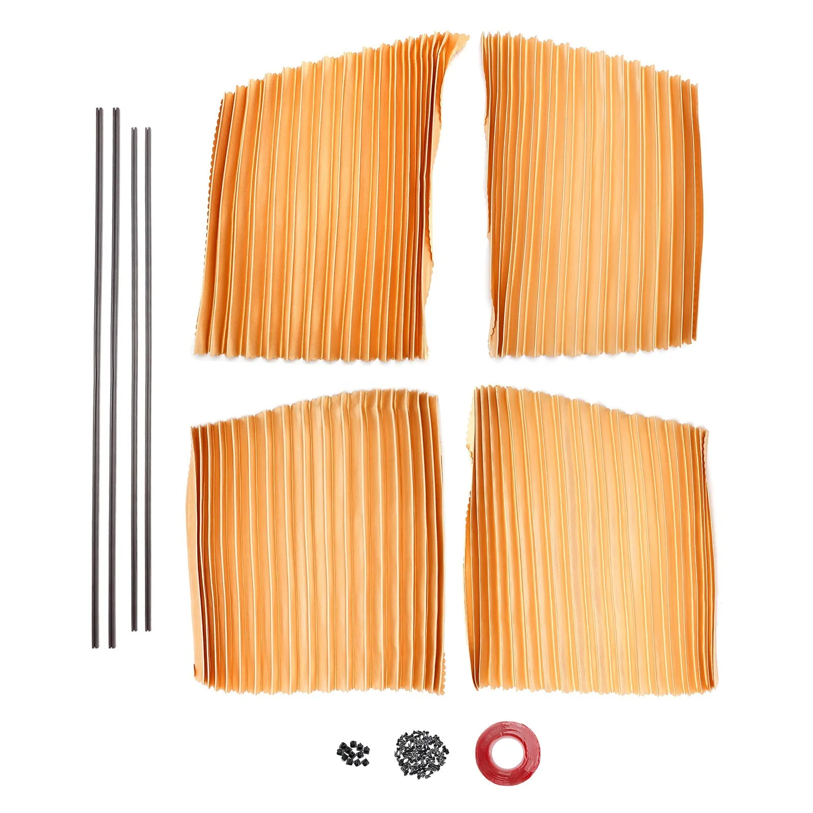 Lot de 4 pare-soleil universels dorés pour vitres latérales de voiture, pour l'allaitement et la sieste