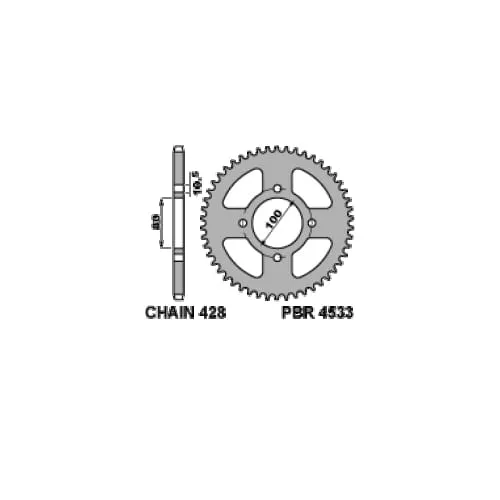 799 15 18nc Pignone Pbr Passo 428 - 12 > 16 Denti Per Suzuki Gz Marauder 1998 > 2010-799-15-18NC-128089