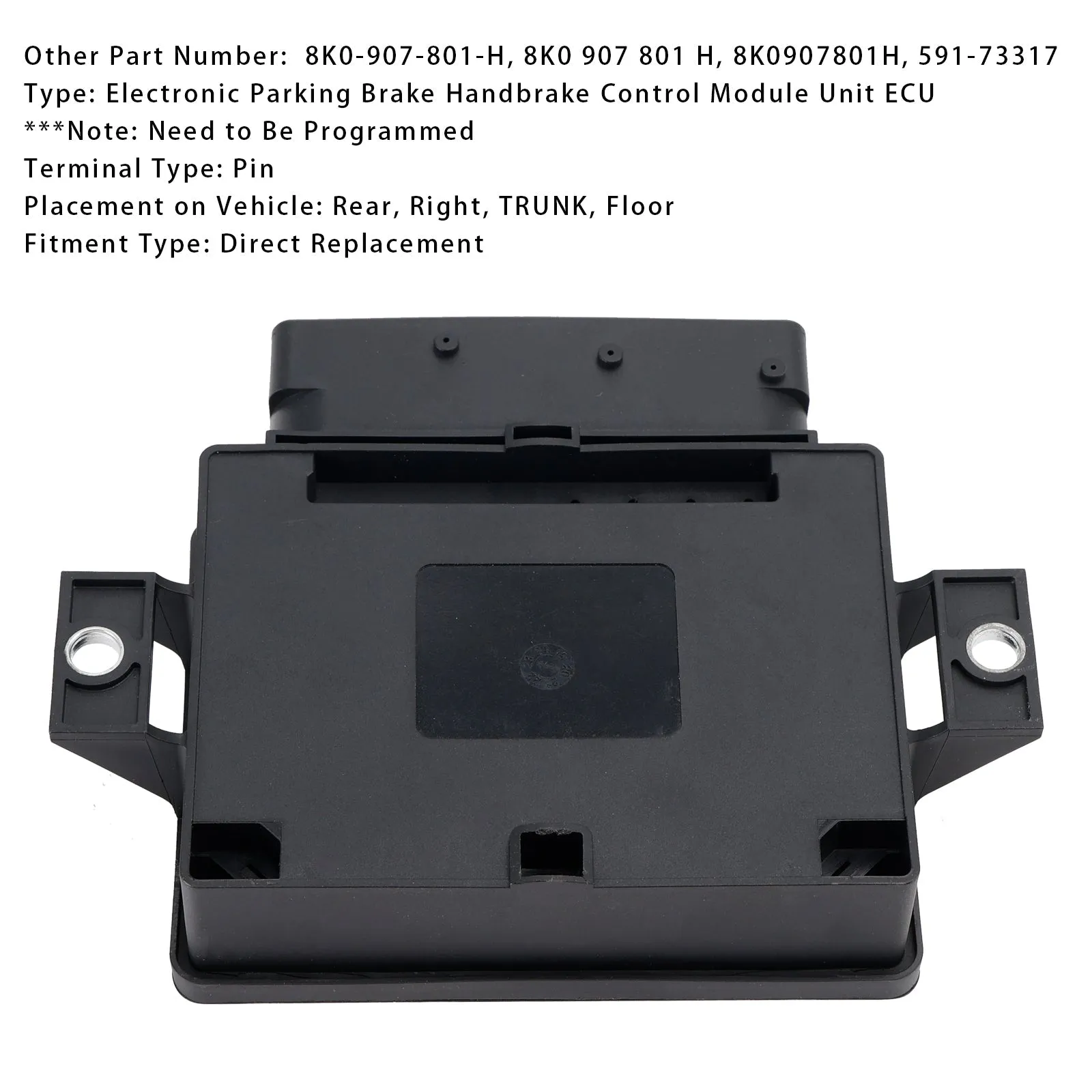 Module de commande de frein à main électronique (ECU) pour Audi A4 S4 09-12