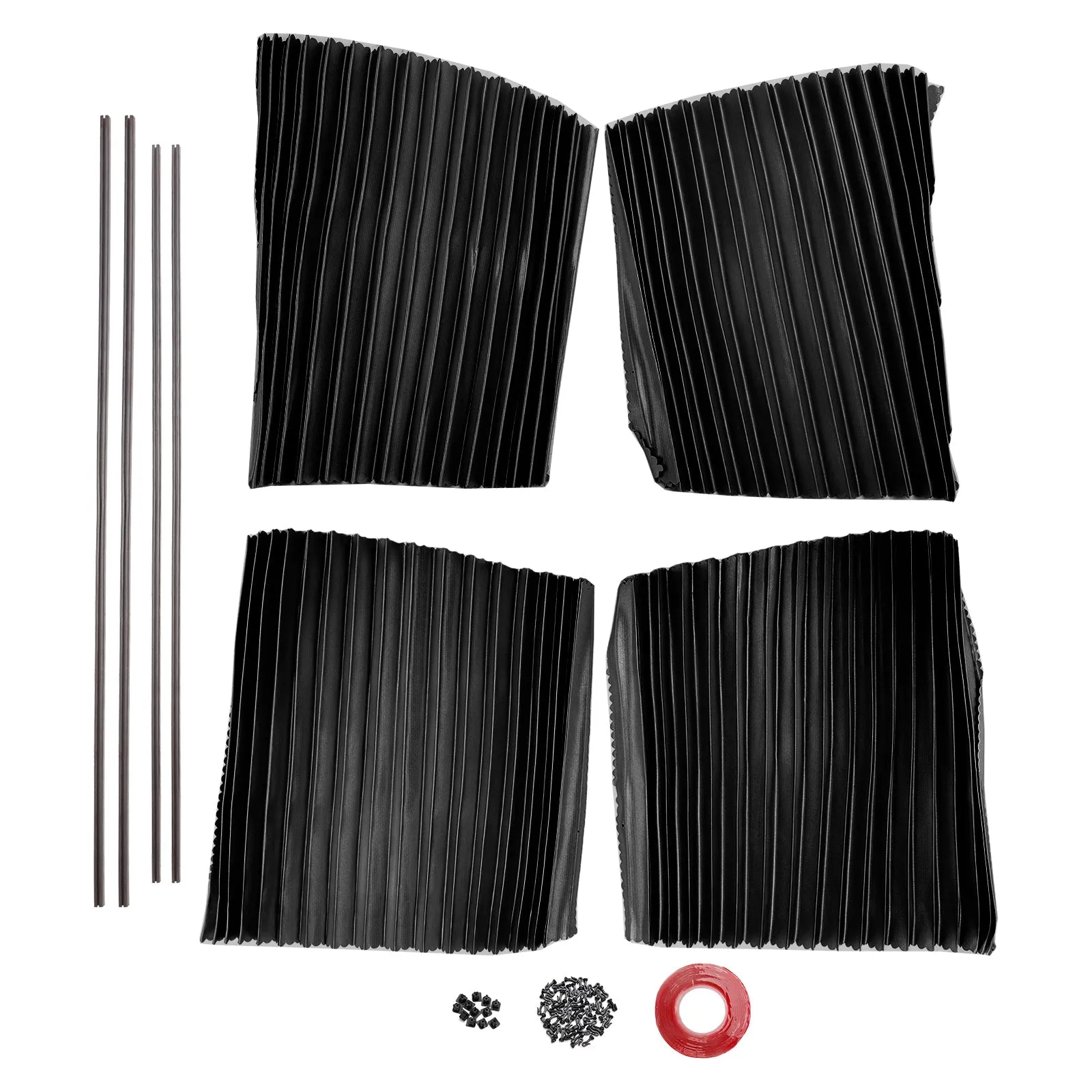 Lot de 4 pare-soleil universels noirs pour vitres latérales de voiture, pour l'allaitement et la sieste
