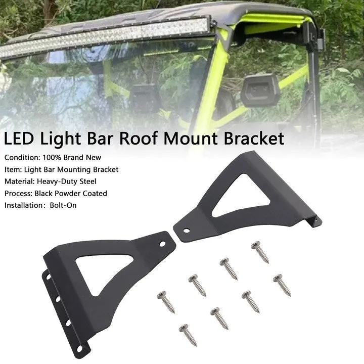 Support de montage de toit pour barre lumineuse à DEL compatible avec les cages Can-am Defender Pro-Fit 50""/52"" 16-25