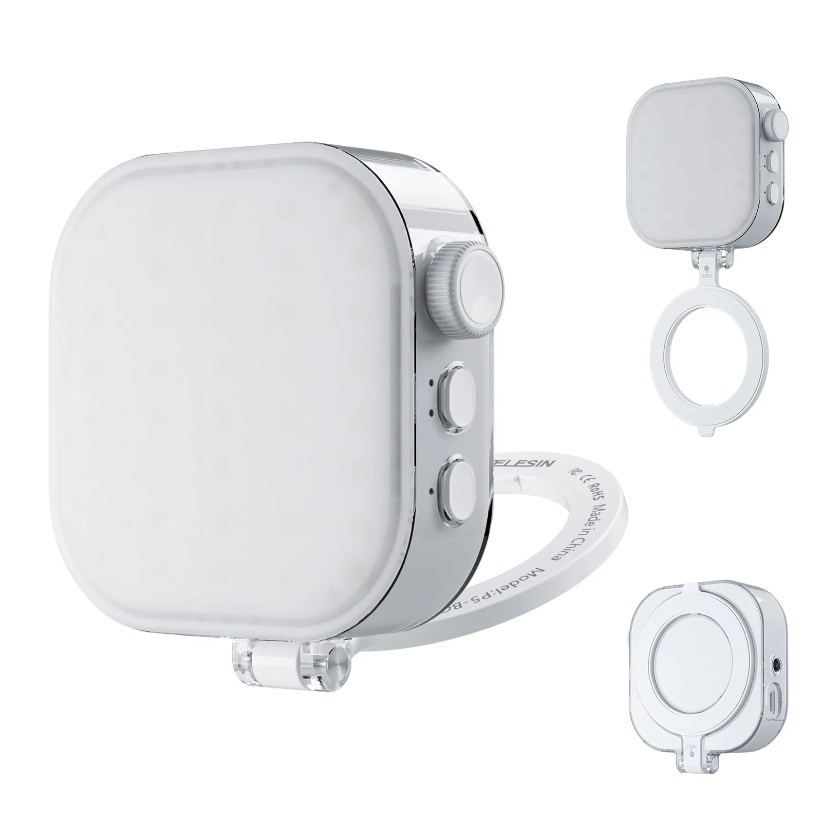 Mini lampe de bureau magnétique en forme de glaçon pour téléphone portable, couleur unie