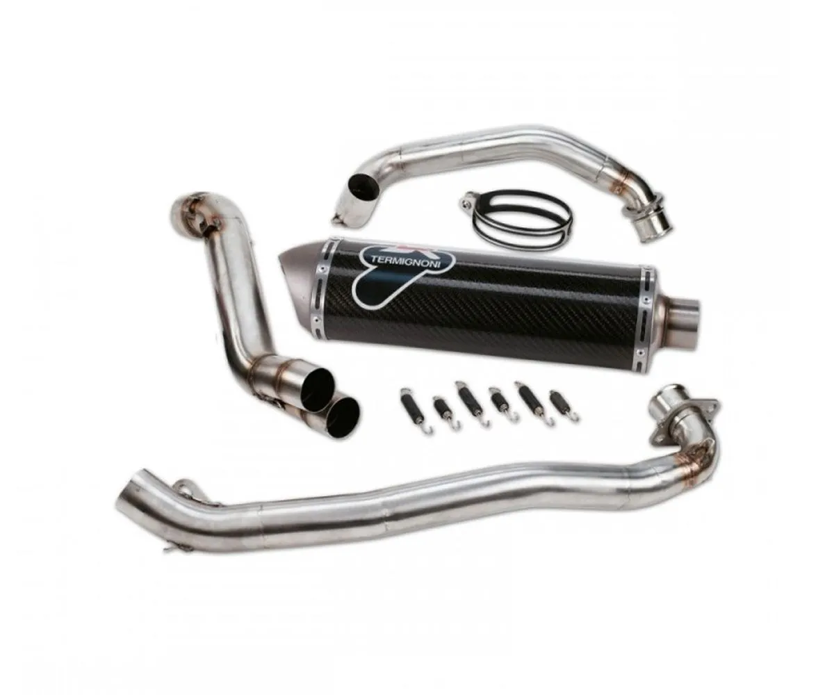 Impianto Scarico Complet Termignoni Carb Racing Ducati Hypermotard1100 2008 > 2009-96459110B-287550
