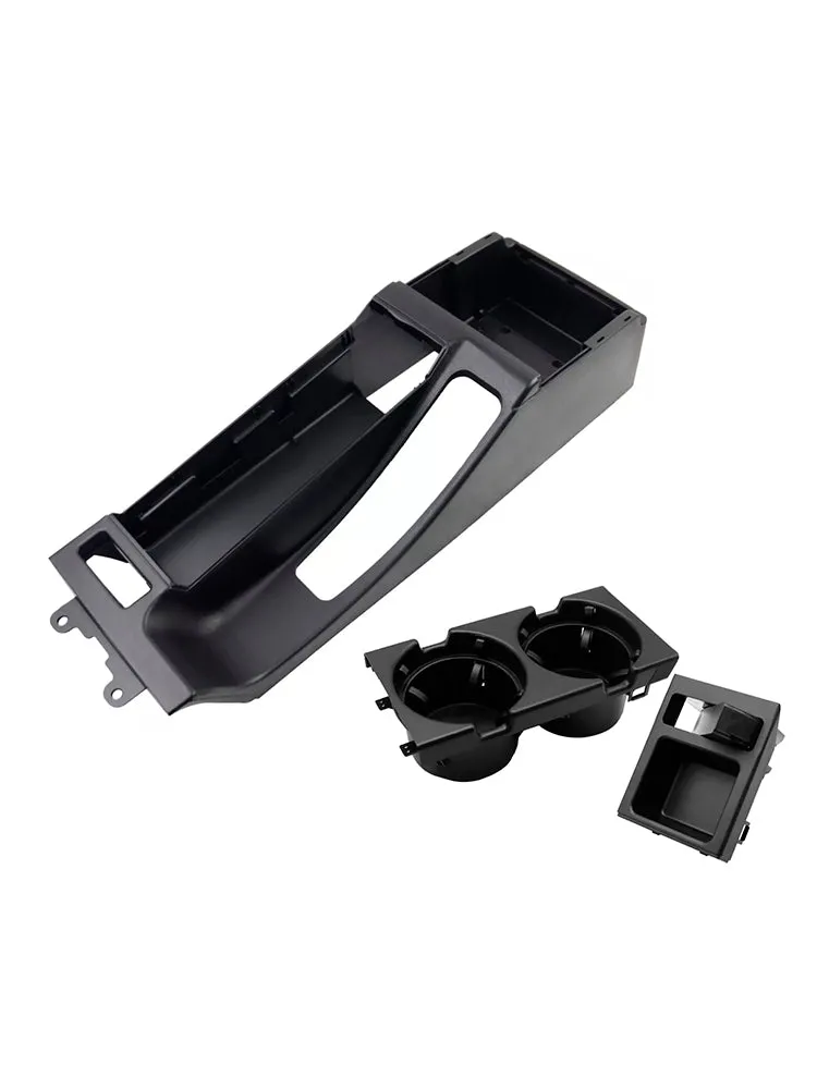 Garniture de console centrale noire pour BMW Série 3 E46 4 portes 1999-2005, porte-gobelet et porte-monnaie 51168218305