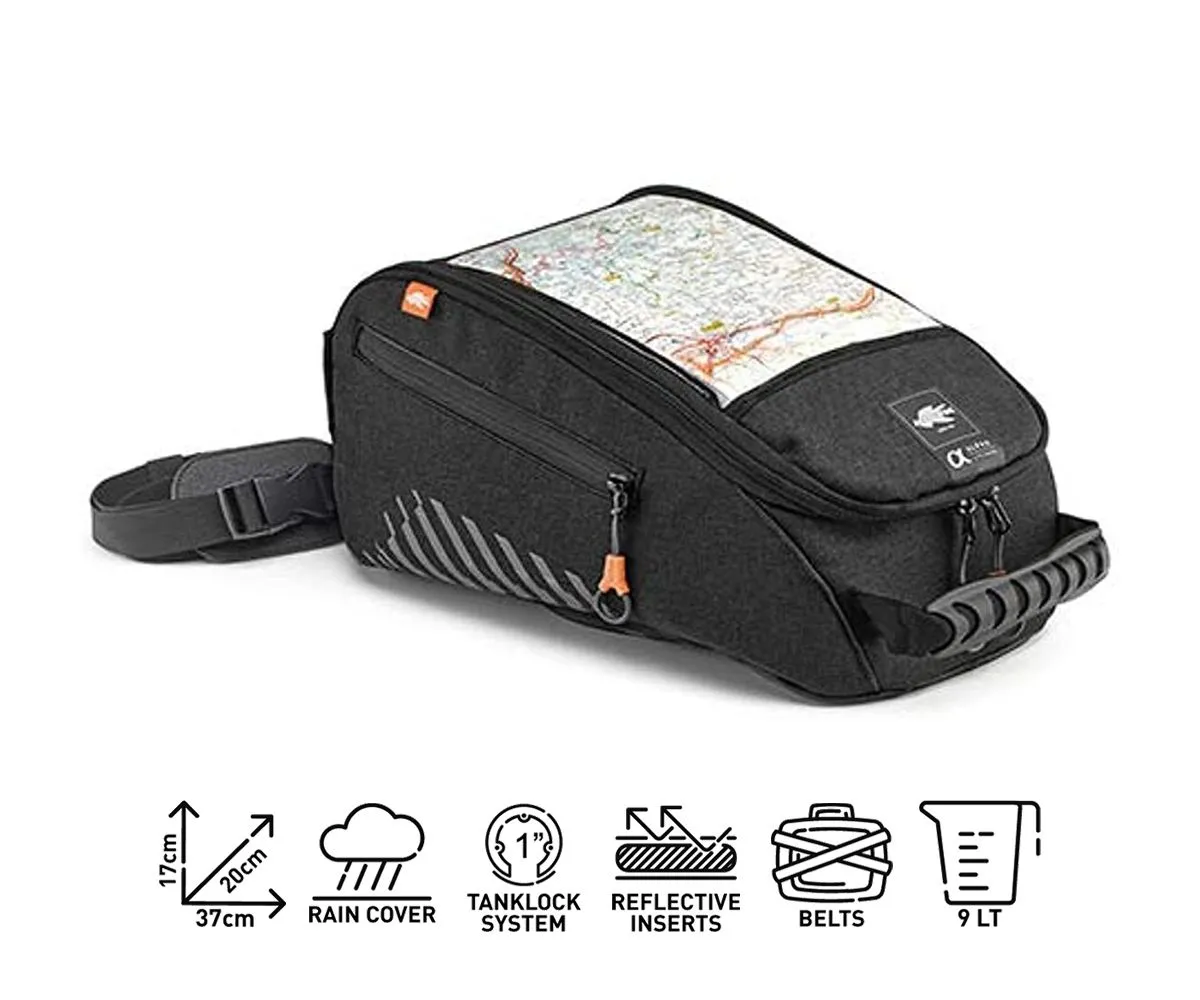 Borsa Serb.tanklock Nero Ah213bk+bf04k Kappa+flangia Kawasaki Er6n/f650 2005 > 2016-AH213BK--BF04K-284063