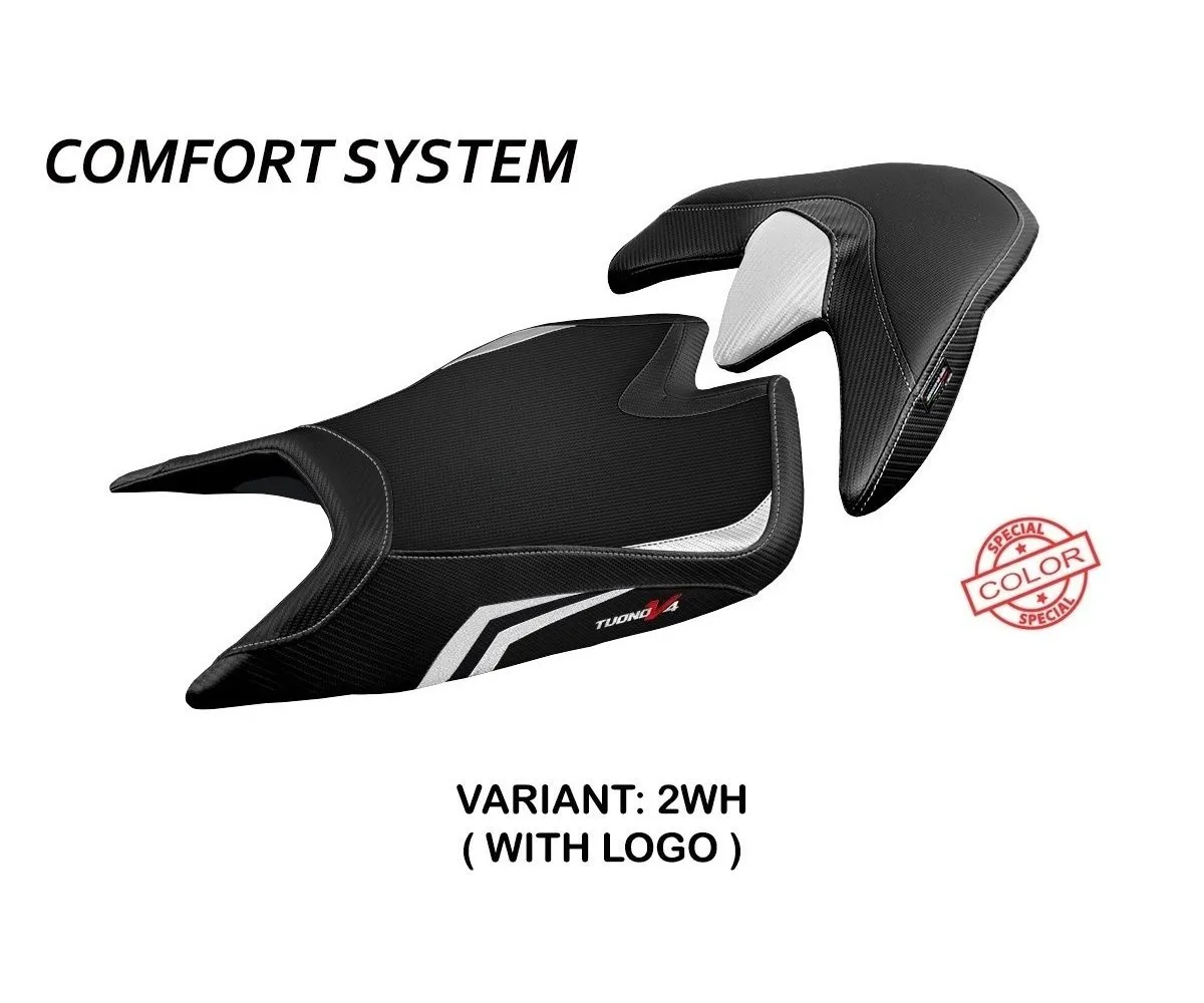 Rivestimento Sella Zuera Special Color Comfort System Bianco (wh) T.i. Per Aprilia Tuono V4 2021 > 2022-ATV421ZSC-2WH-1-274656