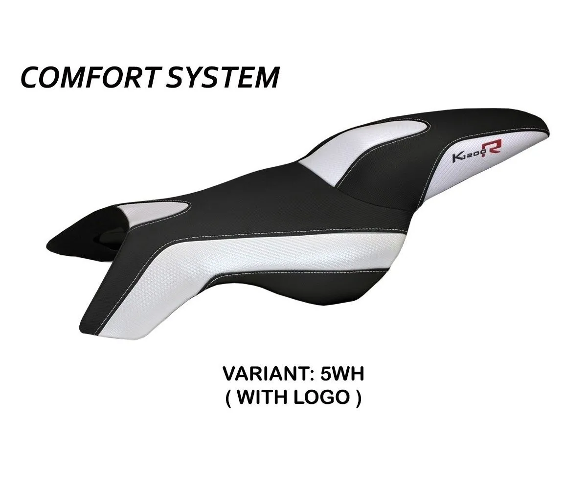 Rivestimento Sella Boston Comfort System Bianco (wh) T.i. Per Bmw K 1200 R 2005 > 2008-BK12RBC-5WH-3-274946