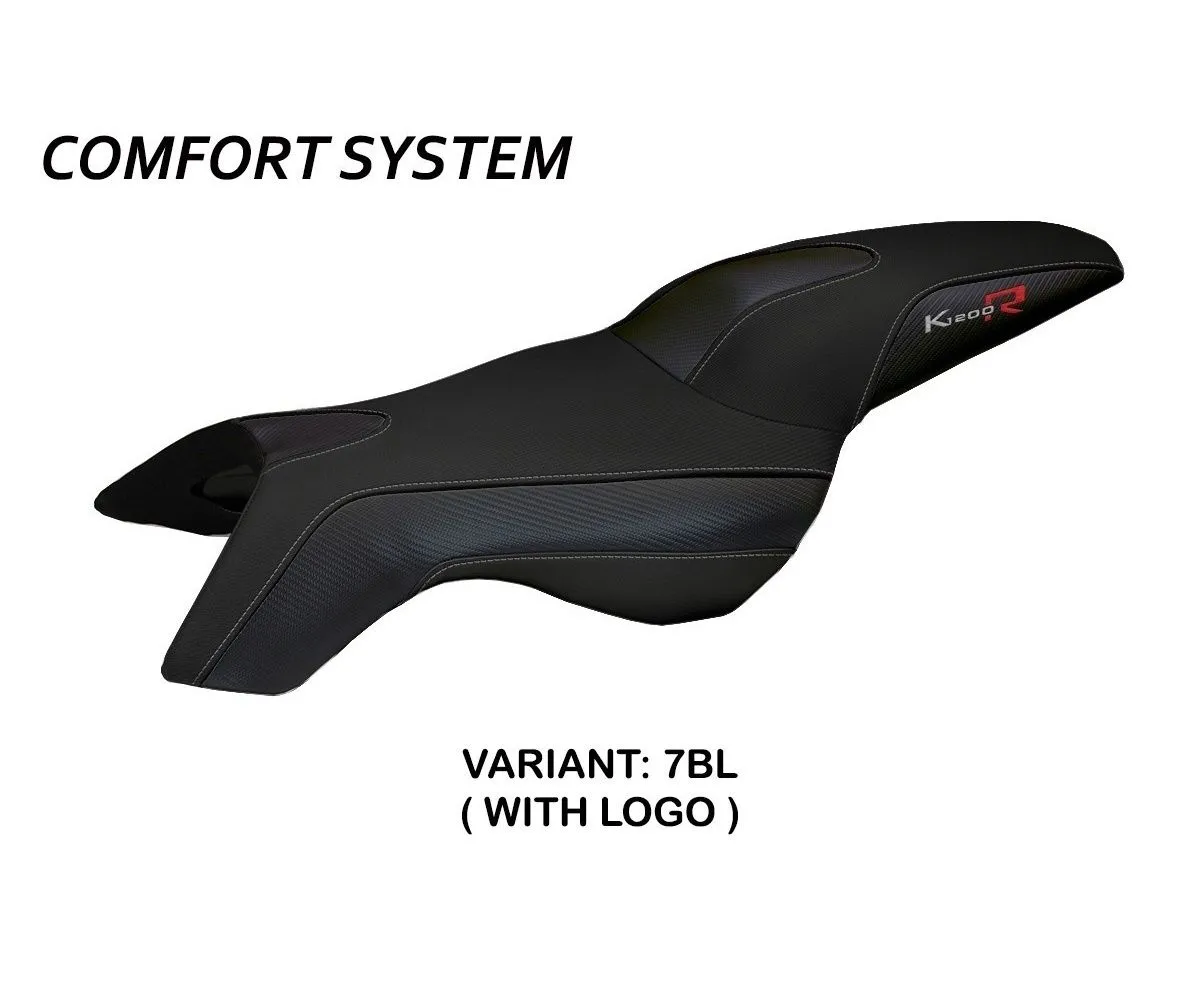 Rivestimento Sella Boston Comfort System Nero (bl) T.i. Per Bmw K 1200 R 2005 > 2008-BK12RBC-7BL-3-274950