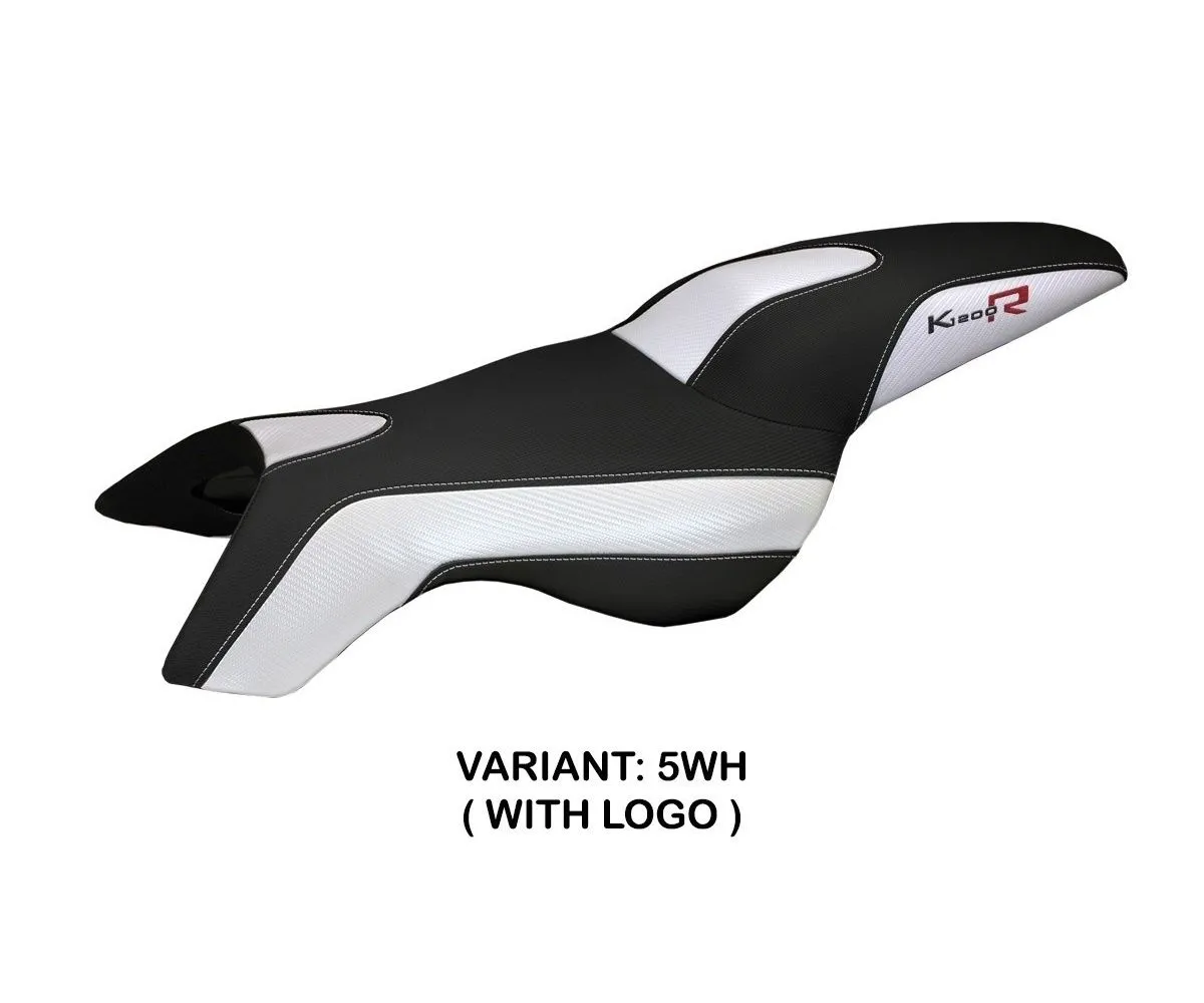 Rivestimento Sella Boston Bianco (wh) T.i. Per Bmw K 1200 R 2005 > 2008-BK12RB-5WH-3-274934