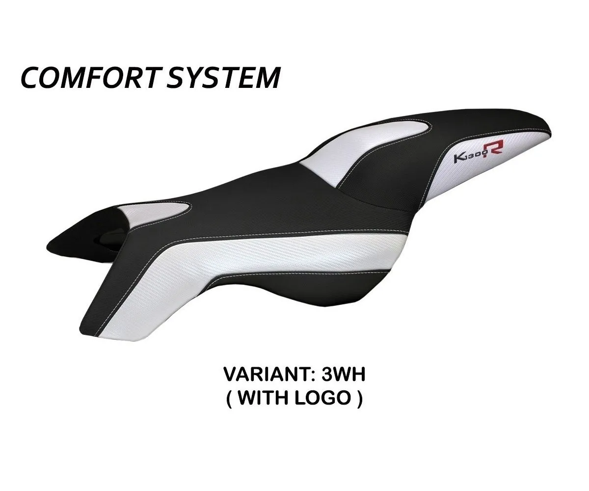 Rivestimento Sella Boston Comfort System Bianco (wh) T.i. Per Bmw K 1300 R 2009 > 2016-BK13RBC-3WH-3-275016