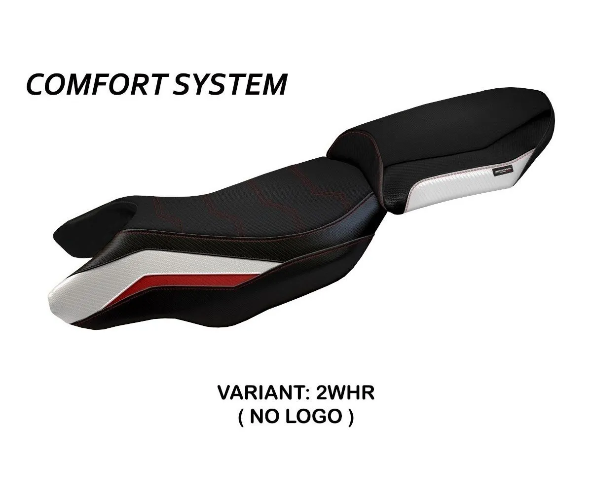 Rivestimento Sella Blanco Comfort System Bianco - Rosso (whr) T.i. Per Bmw R 1250 Rs 2020 > 2022-BR125RSBC-2WHR-2-275696