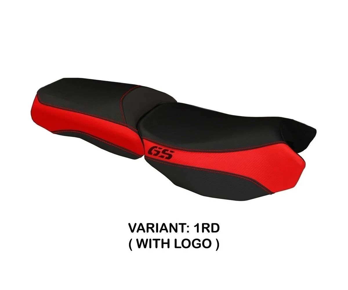 Rivestimento Sella Bologna Carbon Color Rosso (rd) T.i. Per Bmw R 1200 Gs Adventure 2013 > 2018-BR12GABC-1RD-3-275344