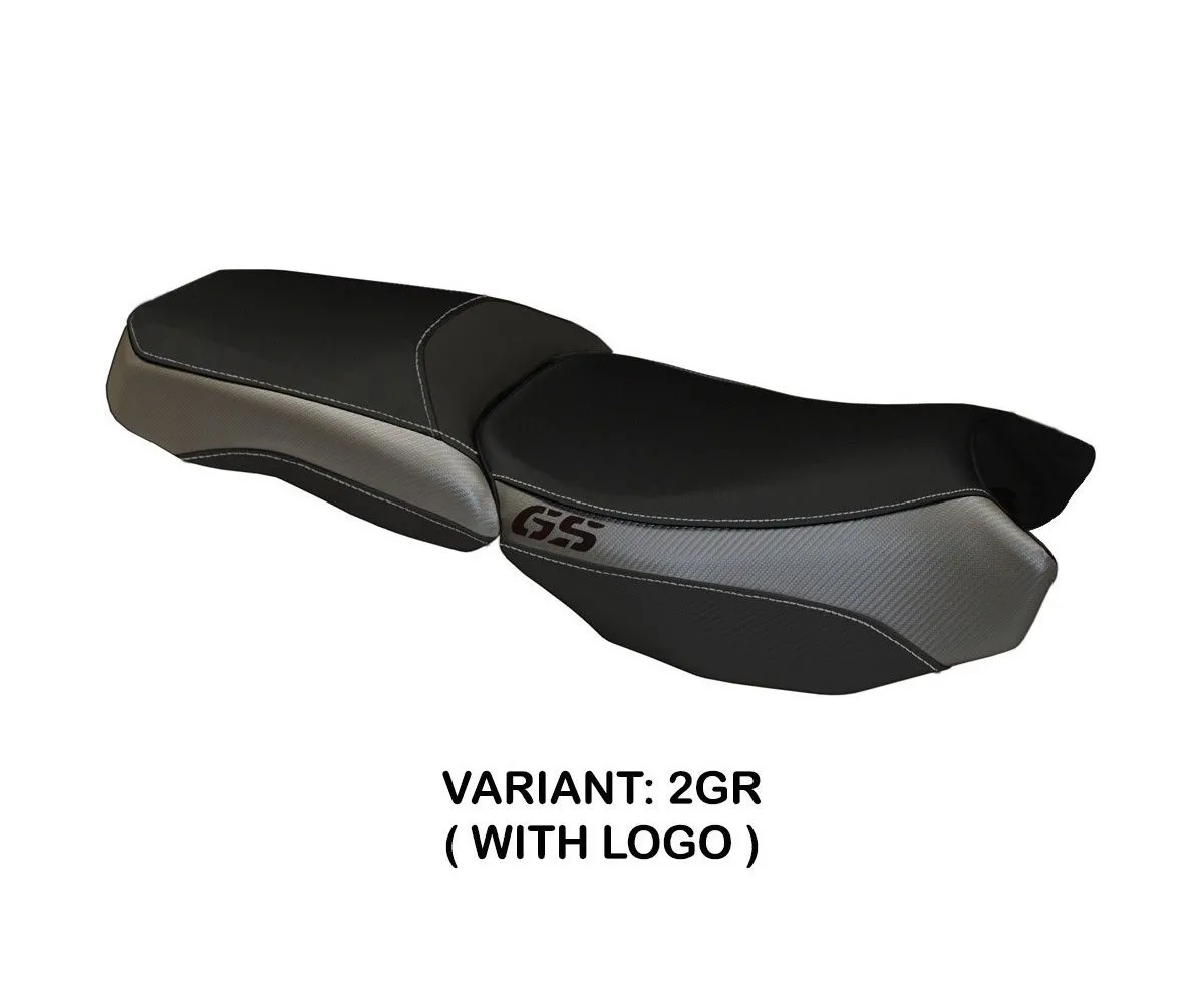 Rivestimento Sella Bologna Carbon Color Grigio (gr) T.i. Per Bmw R 1200 Gs Adventure 2013 > 2018-BR12GABC-2GR-3-275346