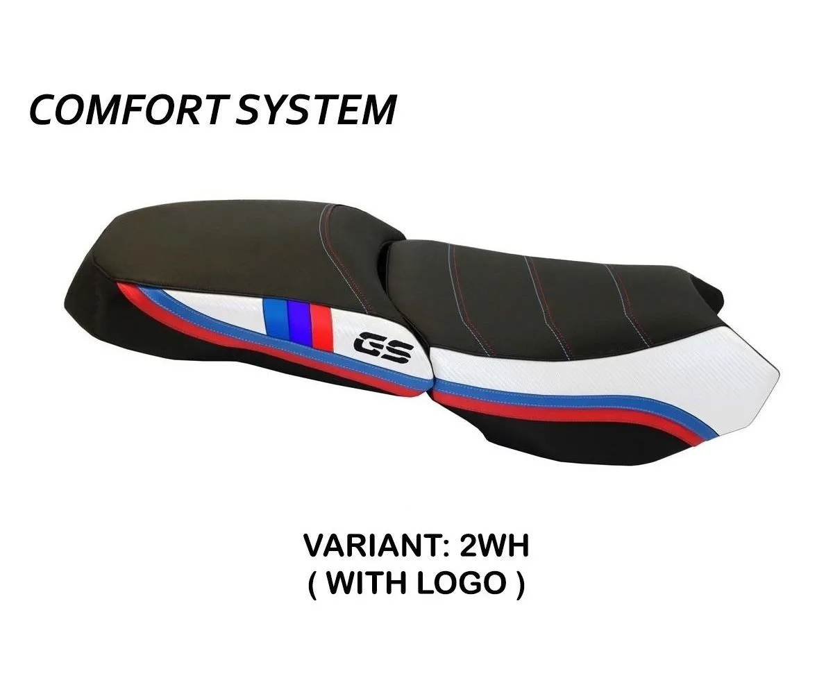 Rivestimento Sella Exclusive Anniversary Comfort System Bianco (wh) T.i. Per Bmw R 1200 Gs Adventure 2013 > 2018-BR12GAEC-2WH-3-275338