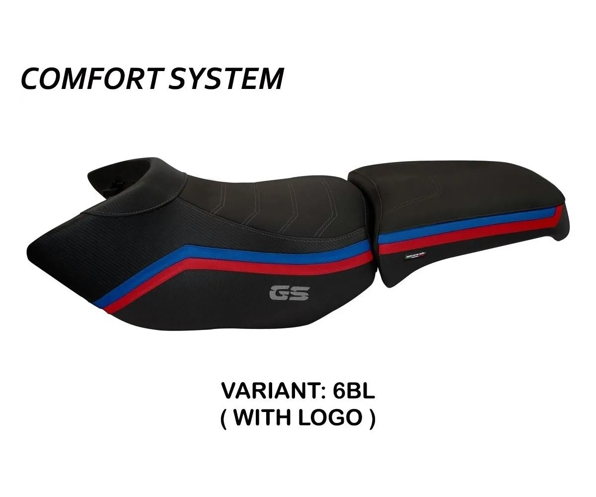 Rivestimento Sella Ionia 1 Comfort System Nero (bl) T.i. Per Bmw R 1200 Gs Adventure 2006 > 2012-BR12GAI1C-6BL-3-275303