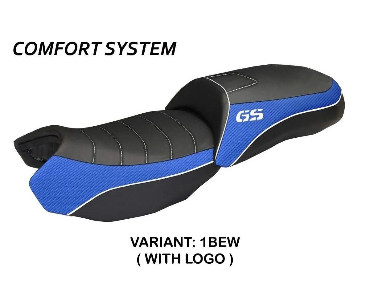 Rivestimento Sella Ortigia Bord 2 Comfort System Blu - Bianco (bew) T.i. Per Bmw R 1200 Gs 2013 > 2018-BR12GLOB2C-1BEW-3-275244