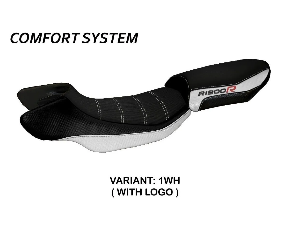 Rivestimento Sella Aurelia Color Comfort System Bianco (wh) T.i. Per Bmw R 1200 R 2015 > 2018-BR12RACC-1WH-3-275410