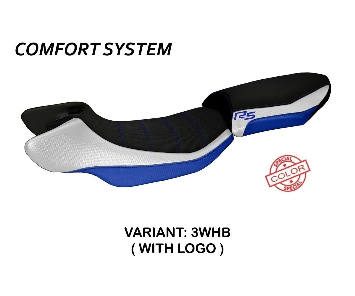 Rivestimento Sella Aurelia Special Color Rs Comfort System Bianco - Blu (whb) T.i. Per Bmw R 1200 Rs 2015 > 2019-BR12RSASRC-3WHB-3-275448