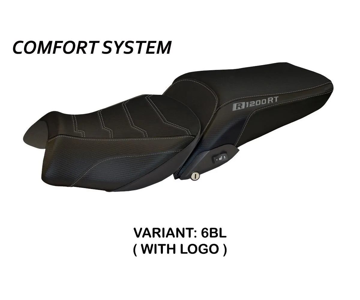 Rivestimento Sella Olbia 1 Comfort System Nero (bl) T.i. Per Bmw R 1200 Rt 2014 > 2018-BR12RTO1C-6BL-3-275494