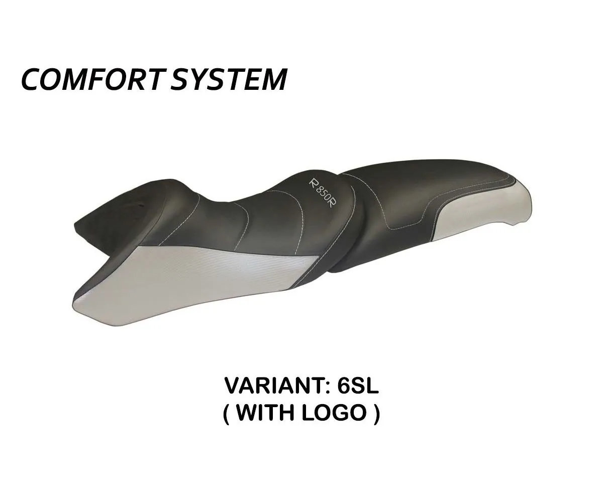 Rivestimento Sella Matera Comfort System Argento (sl) T.i. Per Bmw R 850 R 1994 > 2007-BR85RMC-6SL-3-275737