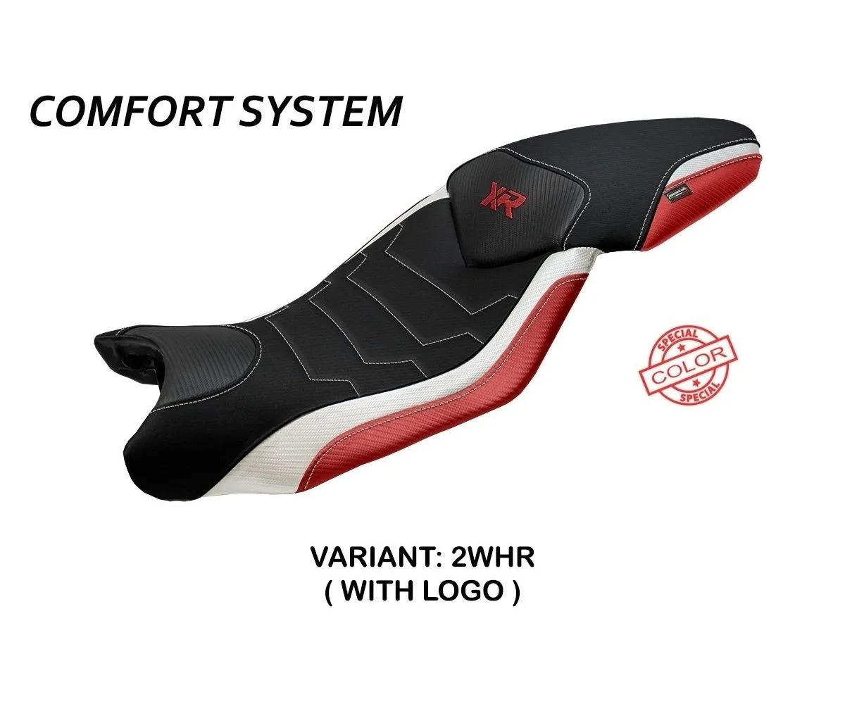Rivestimento Sella Ardea Special Color Comfort System Bianco - Rosso (whr) T.i. Per Bmw S 1000 Xr 2015 > 2019-BS10XRASC-2WHR-3-275984