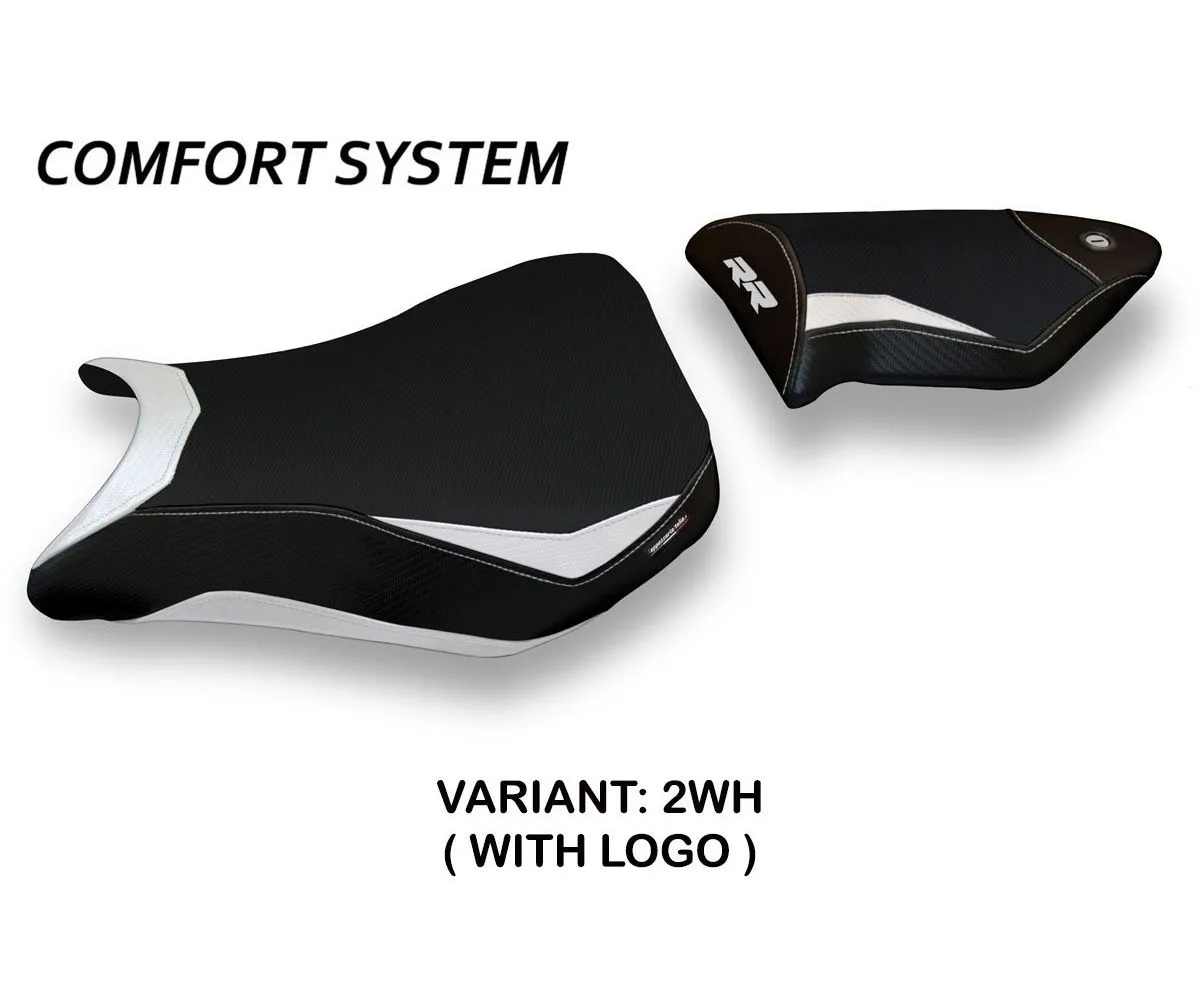 Rivestimento Sella Dacca 2 Comfort System Bianco (wh) T.i. Per Bmw S 1000 Rr 2012 > 2014-BS14RRD2-2WH-5-275843
