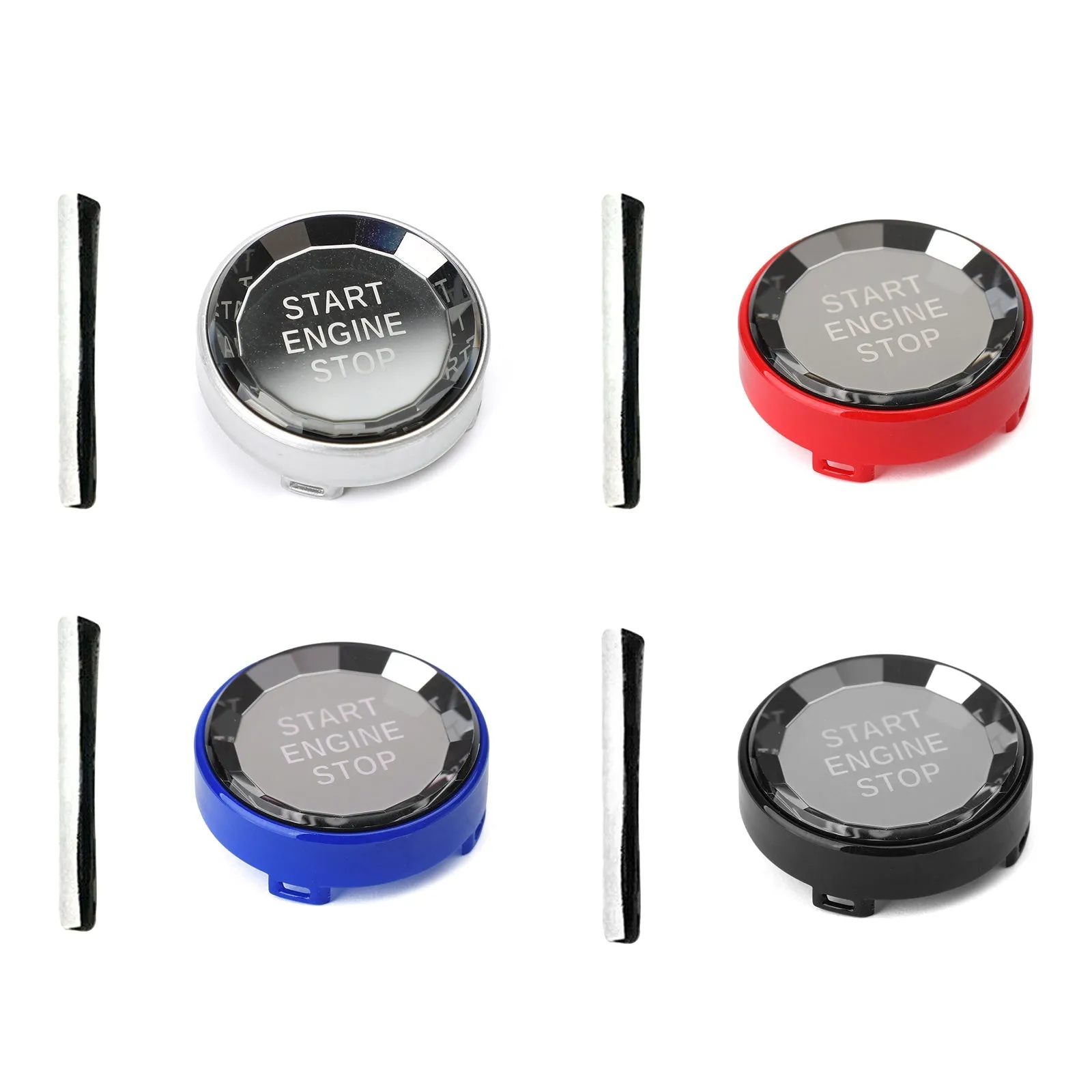 Autocollant en cristal pour bouton de démarrage et d'arrêt du moteur, pour châssis BMW E E90/92/93/64/46 générique