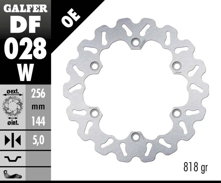 Galfer Disco Freno Posteriore Wave Fixed 256x5mm Honda Vfr 750 F,j,l,m 1988 > 1989-DF028W-271743