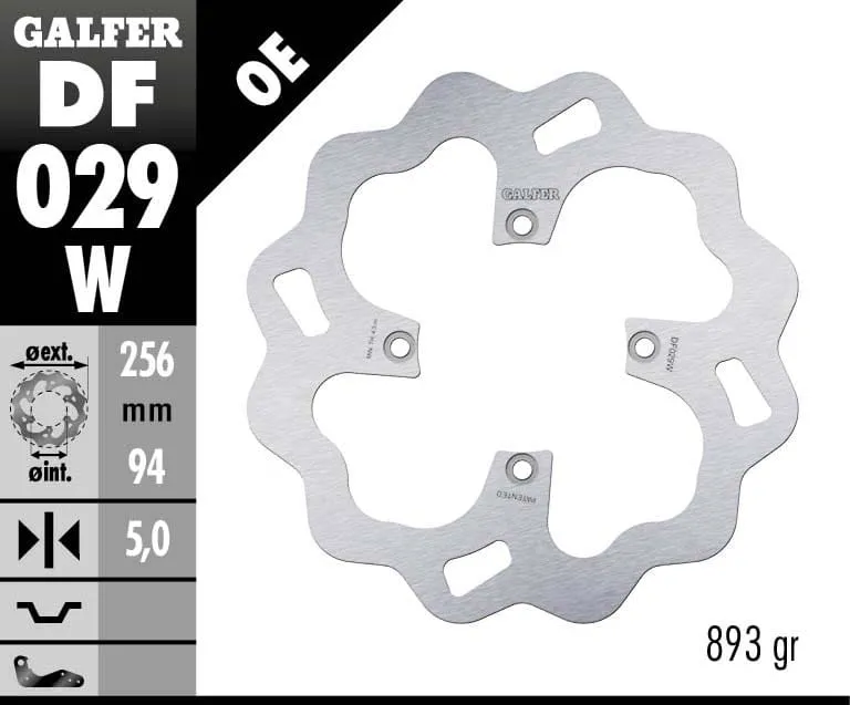 Galfer Disco Freno Posteriore Wave Fixed 256x5mm Honda Vfr 750 F 1990 > 1993-DF029W-271744