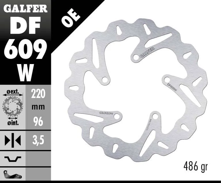 Galfer Disco Freno Anteriore Wave Fixed 220x3mm Aprilia Scarabeo 50 1996 > 1997-DF609W-265598