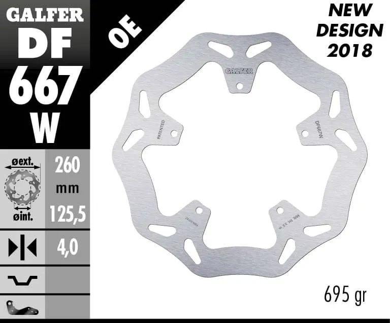 Galfer Disco Freno Anteriore Wave Fixed 260x4mm Aprilia Sr Max 300 2012-DF667W-265661