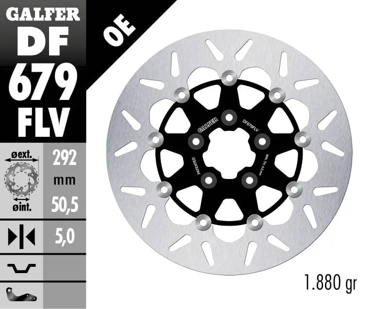 Galfer Disco Freno Anteriore Floating (c. Steel) 292x5mm Harley Davidson Early 87 1984-DF679FLV-269246
