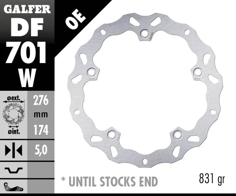 Galfer Disco Freno Posteriore Wave Fixed 276x5mm Bmw R 850 R Roadster 2001-DF701W-270907