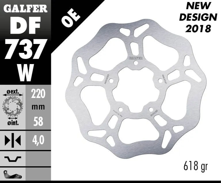 Galfer Disco Freno Anteriore Wave Fixed 220x4mm Benelli Adiva 125 2000-DF737W-265755