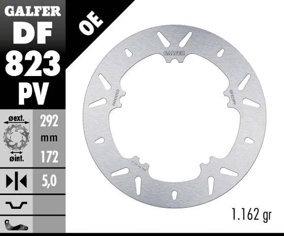 Galfer Disco Freno Anteriore 292x5mm Harley Davidson V-rod (hayes Caliper) 2002 > 2005-DF823PV-269308