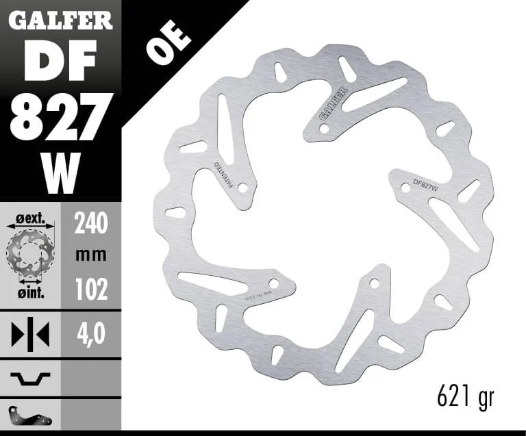 Galfer Disco Freno Posteriore Wave Fixed 240x4mm Aprilia Sxv 450 2006-DF827W-270754