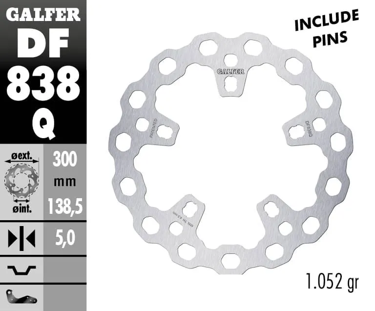 Galfer Disco Freno Anteriore Cubiq Fixed 300x5mm Harley Davidson Live Wire 2000-DF838Q-269146