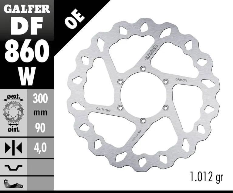Galfer Disco Freno Anteriore Wave Fixed 300x4mm Aprilia Rs 4 125 2011-DF860W-265638