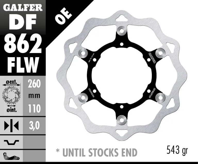 Galfer Disco Freno Anteriore Wave Floating (c. Steel) 260x3mm Benelli Bx 449 2007-DF862FLW-265760