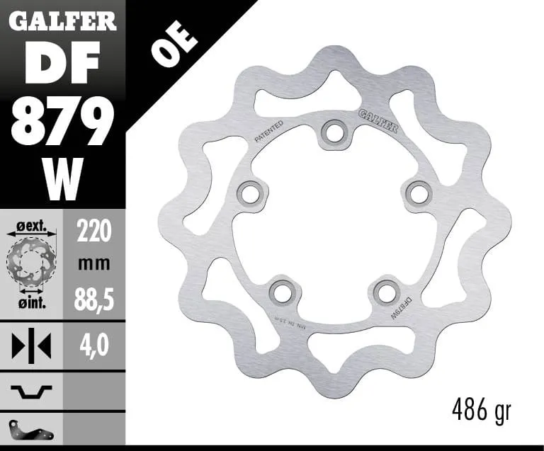 Galfer Disco Freno Posteriore Wave Fixed 219,5x4mm Kymco Kxr 250 Sport 2004-DF879W-272391