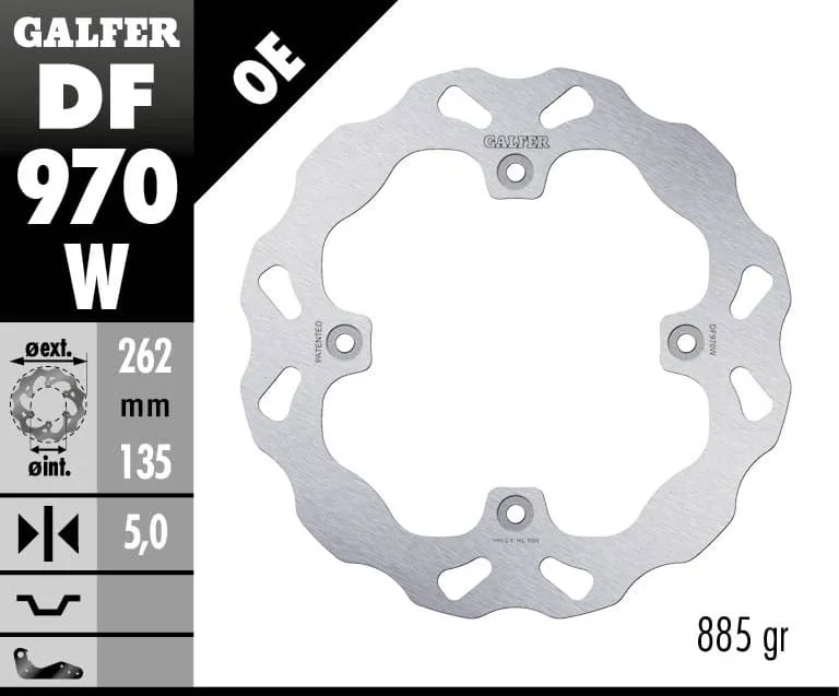 Galfer Disco Freno Anteriore 262x5mm Can-am Maverick X3 (front) 2017 Can-am Sidexside Maverick X3 Izq/left 2017-DF970W-266058