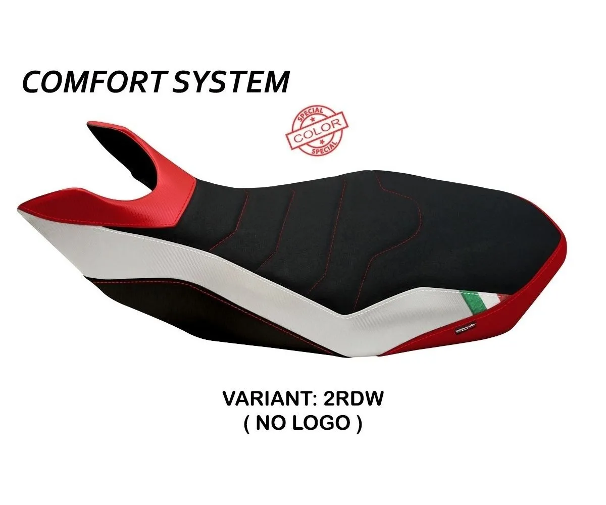 Rivestimento Sella Medea Special Color Comfort System Rosso - Bianco (rdw) T.i. Per Ducati Hypermotard 1100/evo 2007 > 2012-DH711MS-2RDW-6-276163