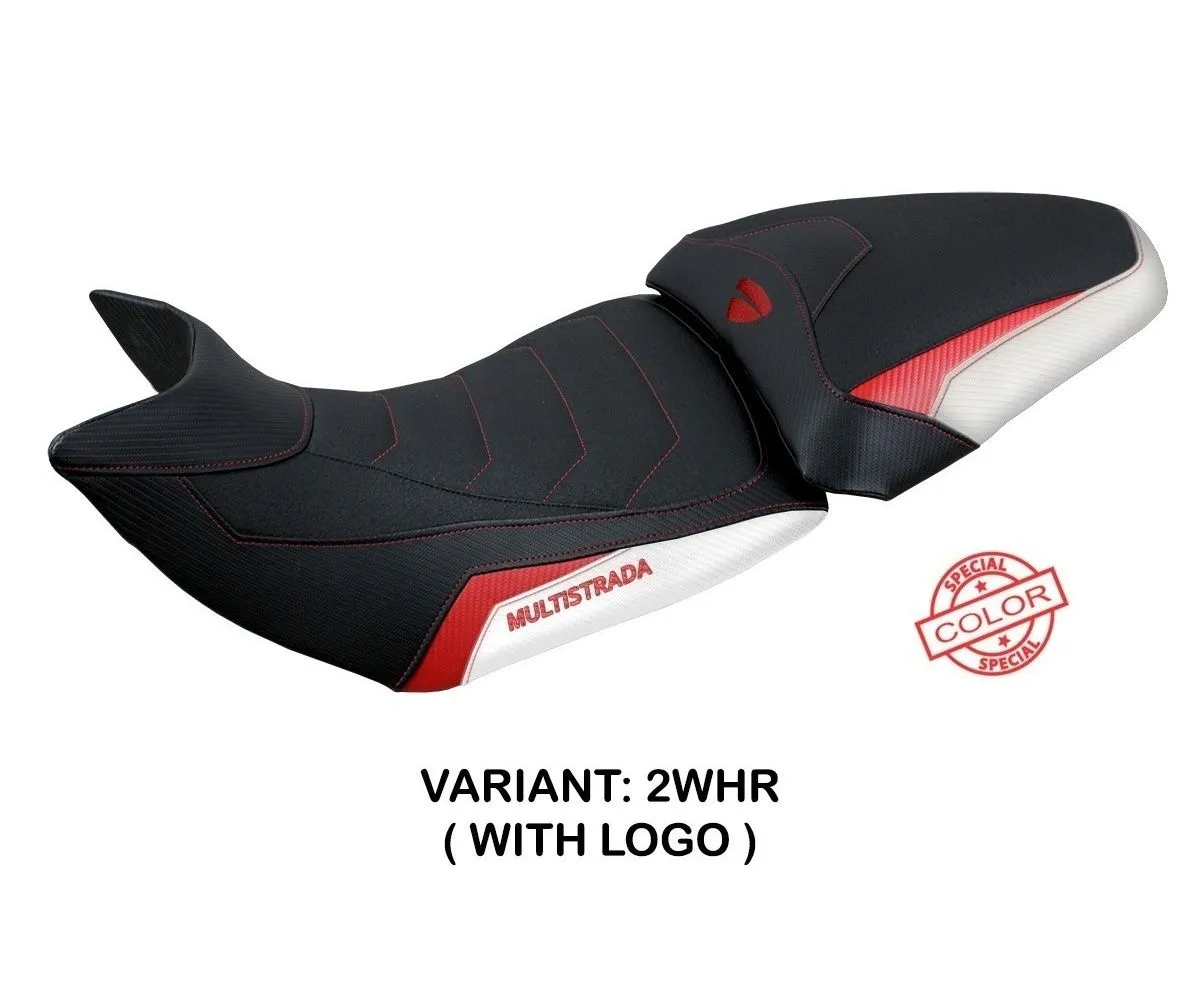 Rivestimento Sella Jazan Ultragrip Bianco - Rosso (whr) T.i. Per Ducati Multistrada 1200 2015 > 2020-DM1215JU-2WHR-1-276617