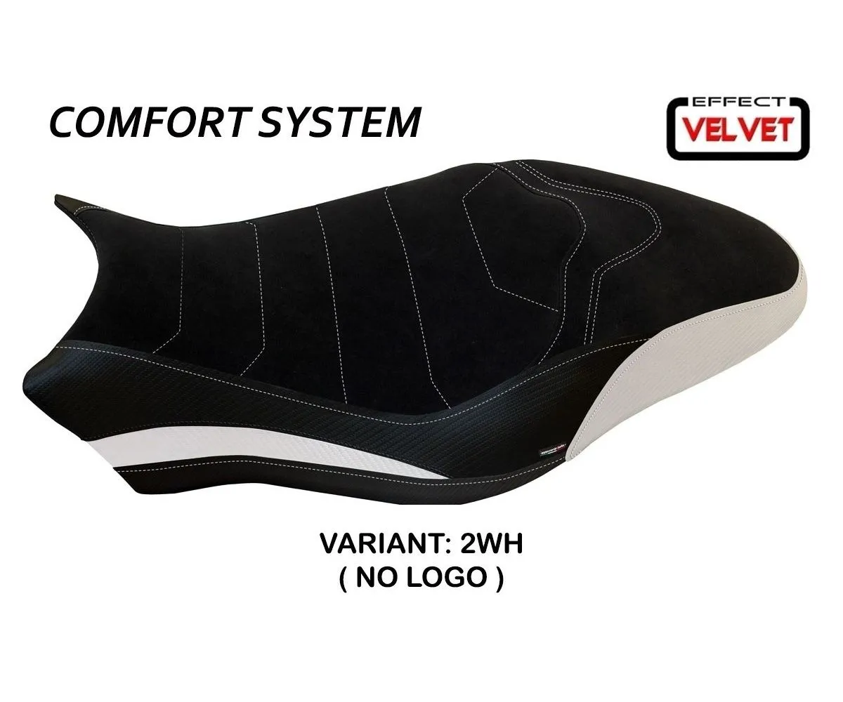 Rivestimento Sella Ovada 1 Velvet Comfort System Bianco (wh) T.i. Per Ducati Monster 1200 2017 > 2020-DMN81O1-2WH-6-276471